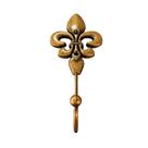 Gancho Metal Flor de Lis GG Porta Toalha/ Pano de Prato/ Cabide Para Decoração e Parafusos