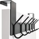 Gancho Over The Door SKOLOO 6 Hooks em aço inoxidável preto