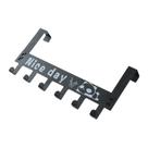 Gancho Overdoor Rack para roupas de metal preto sem furadeira