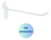 Gancho Painel Canaletado 20 cm Branco Kit 100 peças