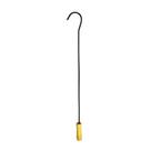 Gancho para Lenha Aço Carbono Cabo Madeira 68cm Churrasqueira Preto Ouro Minas