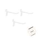 Gancho Para Painel Canaletado 10cm Branco Kit 25 Unidades