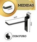 Gancho Para Painel Preto 4,75Mmx10Cm - Kit C/ 100 Peças - SARFER