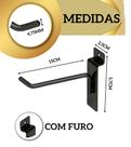 Gancho Para Painel Preto 4,75Mmx15Cm - Kit C/ 100 Peças - SARFER