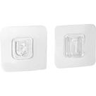 Gancho Plástico Adesivo Dupla Face, Transparente, Vonder OstenVonder Gancho Plástico Adesivo Dupla Face, Transparente, Vonder OstenVonder