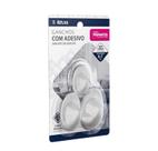 Gancho plastico branco com adesivo 3 peças - 2504 primafer decoração resistente organiza Gancho plastico branco com adesivo 3 peças - 2504 primafer decoração resistente organiza