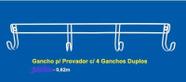 Gancho Simples Para Provador Com 4 Ganchos Duplos preto Gancho Simples Para Provador Com 4 Ganchos Duplos preto