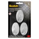 Gancho transparente medio scotch 3 ganchos - 3m