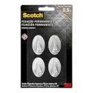 Gancho transparente pequeno scotch 4 ganchos - 3m Gancho transparente pequeno scotch 4 ganchos - 3m
