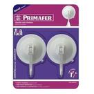 Gancho Ventonsa de Plástico 2kg com 2 Peças - Primafer PR2583 Gancho Ventonsa de Plástico 2kg com 2 Peças - Primafer PR2583