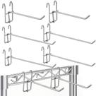Ganchos Acessórios VEEVIIY 6 Peças em Arame Metálico para Prateleiras 10-20 cm Ganchos Acessórios VEEVIIY 6 Peças em Arame Metálico para Prateleiras 10-20 cm