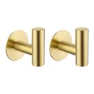 Ganchos adesivos Bntuk, pacote com 2 unidades, em aço inoxidável dourado, impermeáveis