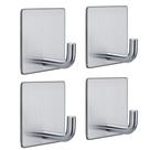Ganchos adesivos FOTYRIG Heavy Duty Wall Hooks Silver - 4 pacotes