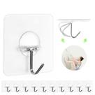 Ganchos adesivos JINSHUNFA Heavy Duty Waterproof, pacote com 12