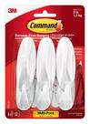 Ganchos de armazenamento Command Medium Designer 6 ganchos 12 tiras 1,3 kg