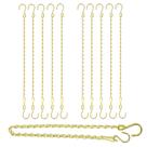 Ganchos de armazenamento RIFNY 24", correntes suspensas douradas, 10 unidades Ganchos de armazenamento RIFNY 24", correntes suspensas douradas, 10 unidades