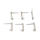 Ganchos De Brinco De Aço Inoxidável 10mm 15mm, 20 Peças, Conectores De Tubo Para Brincos, Fios Para Ganchos De Brinco De Aço Inoxidável 10mm 15mm, 20 Peças, Conectores De Tubo Para Brincos, Fios Para
