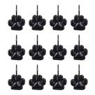 Ganchos de cortina de chuveiro Sunlit Fashion Design Paw Print Black