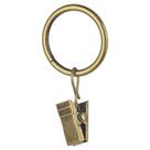 Ganchos de cortina Hanitronic Antique Brass 30 unidades para haste de 1,0 polegadas