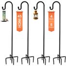 Ganchos de jardim estilo pastor Ottsuls 114 cm aço preto, kit com 4 Ganchos de jardim estilo pastor Ottsuls 114 cm aço preto, kit com 4