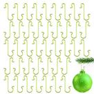 Ganchos de ornamento Zanzike Metal, pacote com 200, ganchos verdes de 3 cm