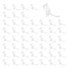 Ganchos de painel Slatwall Waltool 50 unidades brancas, conjunto a granel de 5 cm