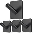 Ganchos de Parede Adesivos Preto Fosco Fotosnow 6,8 kg 4 Unidades