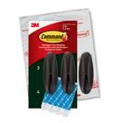 Ganchos de parede Command Outdoor Large Bronze 2,3 kg 3 ganchos