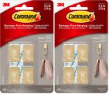 Ganchos de parede Command Small Metallic 16 ganchos com 20 tiras