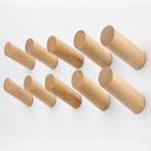 Ganchos de parede de madeira Evory Rustic Wooden Coat Hooks, pacote com 10