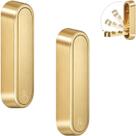 Ganchos de Parede Dobráveis XSGTZMJ, Alta Resistência, 18 kg, Dourado, 2 Peças