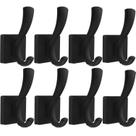 Ganchos de parede TOFIIGREM Black Coat Towel Robe Hook, pacote com 8