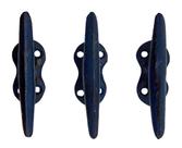 Ganchos de parede Wowser Chuteira de barco em ferro fundido azul náutico de 3,5 cm