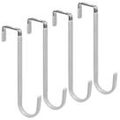 Ganchos de porta longos atualizados Over The Door Hooks FYY, pacote com 4