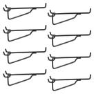 Ganchos de prateleira Pegboard LIGHT DUST 6 Black Metal, pacote com 8 Ganchos de prateleira Pegboard LIGHT DUST 6 Black Metal, pacote com 8