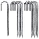 Ganchos de Rebar Ground Stakes 30 cm QNLONG para Tiendas de Campaña - Paquete de 10