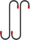 Ganchos de Suspensão Heyang para Pinça de Freio - com Pontas de Borracha Vermelha (2 Unidades)