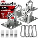 Ganchos de Techo Sprookber de Acero Inoxidable 304 con Ojo de Placa y Mosquetones