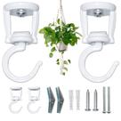 Ganchos de teto ONIKK para pendurar plantas brancas (2 peças) 15 kg