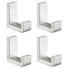Ganchos de toalha de aço inoxidável Angle Simple SUS 304, pacote com 4