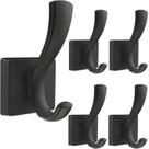 Ganchos de toalha TOFIIGREM Black Coat Hook Bathroom, pacote com 5 Ganchos de toalha TOFIIGREM Black Coat Hook Bathroom, pacote com 5