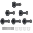 Ganchos de toalha Vanloory Round Coat Hook em aço inoxidável, pacote com 6