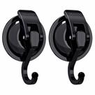 Ganchos de ventosa a vácuo IrOmic Heavy Duty (pacote com 2) pretos