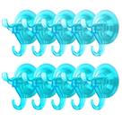 Ganchos de ventosa Antimbee Clear Shower, pacote com 10 (ciano)