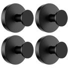 Ganchos de ventosa BKV para janela de vidro, chuveiro, pacote com 4 (pretos)