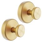 Ganchos de Ventosa Bntuk 2 Unidades Dourado à Prova de Ferrugem para Banheiro