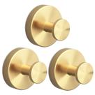 Ganchos de Ventosa Genfest Resistentes Sem Furação Dourado - Kit com 3