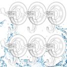 Ganchos de ventosa Goabroa Clear Vacuum, pacote com 6 unidades para 5 kg