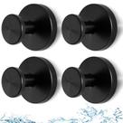 Ganchos de Ventosa HWERTHREEMER 4 Peças Preto Fosco