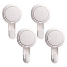 Ganchos de ventosa LEVERLOC Heavy Duty Toalheiro, 4 pacotes